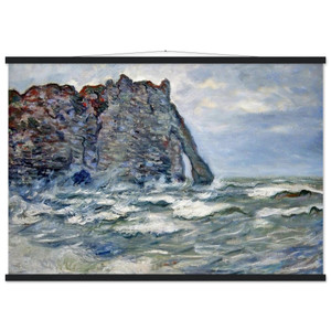 claude monet  Port dAval Rough Sea Museum-Quality Matte Paper Poster with Hanger