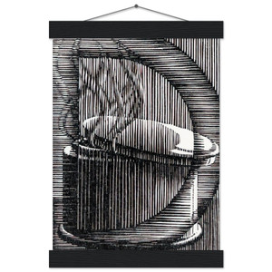 MC Escher  INITIAL D Museum-Quality Matte Paper Poster with Hanger