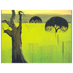 Eyvind Earle  Mustard Field Aluminum Print