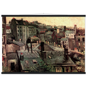 Vincent van Gogh View of Roofs and Backs of Houses Matte Poster with Hanger