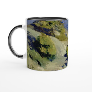 Edward Hopper  Monhegan Landscape Ceramic Mug with Color Inside