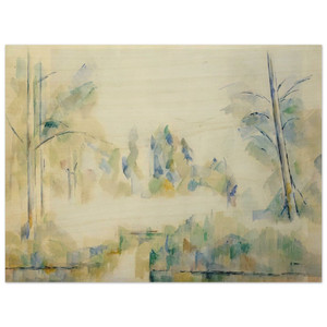 Paul Cezanne  Trees by the Water N1 Wood Print