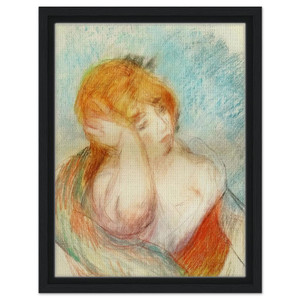 PierreAuguste Renoir  Seated Woman Framed Canvas