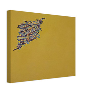 Robert Goodnough  Colors on Yellow Gold  1973 Canvas