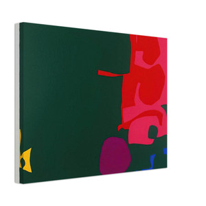Patrick Heron  Interlocking Scarlet and Pink in Deep Green  1970 Canvas