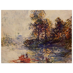 claude monet  THE RIVER N2 Wood Print