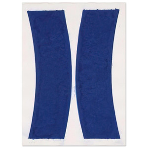 Ellsworth Kelly Colored Paper Image V Blue Curves Fine Art Poster / Art Print