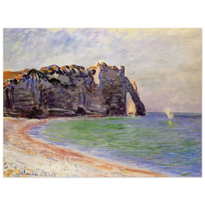 claude monet  The Manneport Etretat the Porte dAval Wood Print