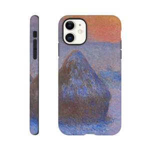 claude monet - Stacks of Wheat Sunset Snow Effect Tough case