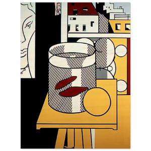 Roy Lichtenstein  STILL LIFE WITH GOLDFISH 1974 Wood Print