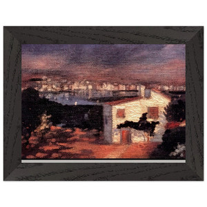 Salvador Dali  THE GARDEN AT LYANE Premium Wooden Framed Art Print / Poster