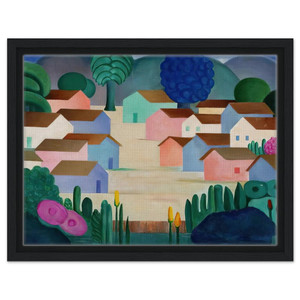 Tarsila do Amaral  Landscape with Sixteen Houses Framed Canvas