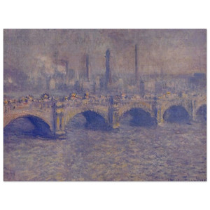 claude monet  Waterloo Bridge Sunlight Effect Wood Print