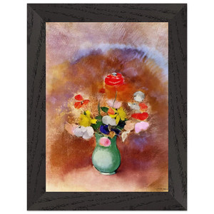 Odilon Redon  POPPIES IN A VASE Premium Wooden Framed Art Print / Poster