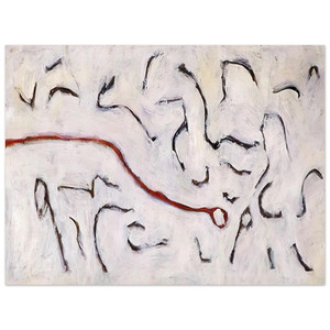 Gene Davis  Red Line  1952 Aluminum Print