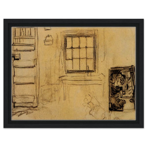 Vincent van Gogh: Cottage Interior Studies, Potato Eaters Sketch Framed Canvas