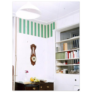 Daniel Buren  Papiers colles blanc et vert  1969 Aluminum Print