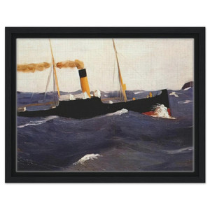 Edward Hopper  Tramp Steamer Framed Canvas
