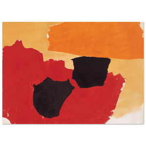 Esteban Vicente  ORANGE RED BLACK 1962 Fine Art Poster / Art Print