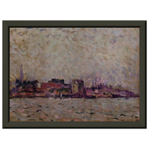 Rysselberghe Morning Fog Port Veer 1906 Premium Metal Framed Art Print