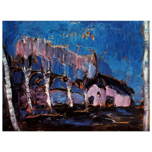 Piet Mondrian  Evening landscape Wood Print