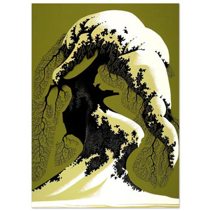 Eyvind Earle  Snow Laden Fine Art Poster / Art Print