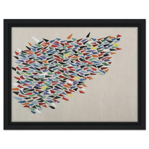 Robert Goodnough  Color Shapes on Gray  1979 Framed Canvas