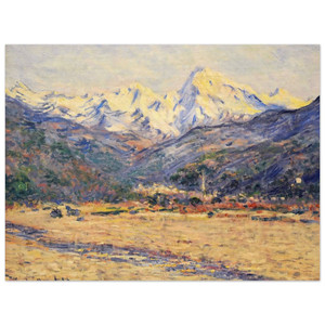 claude monet  The Valley of the Nervia Wood Print