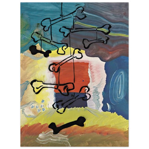 Sigmar Polke  KNOCHEN MOBILE 1981 Wood Print