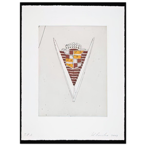 Edward Ruscha  CADILLAC MOTOR CITY SERIES 2009 Aluminum Print