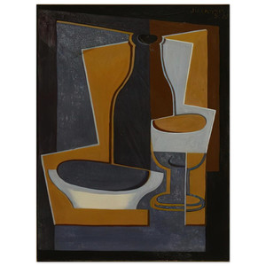 Juan Gris  BOUTEILLE BOL ET VERRE 1922 Aluminum Print