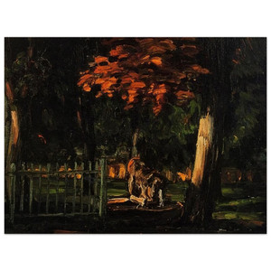 Paul Cezanne  The Lion and the Basin at Jas de Bouffan Wood Print