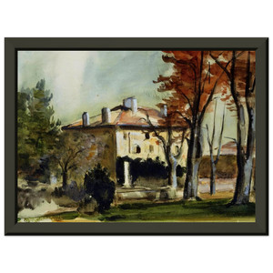Paul Cezanne Jas de Bouffan Manor Premium Metal Framed Art Print / Poster