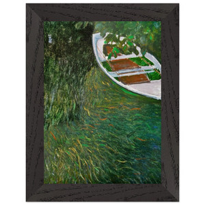 claude monet  The Row Boat Premium Wooden Framed Art Print / Poster