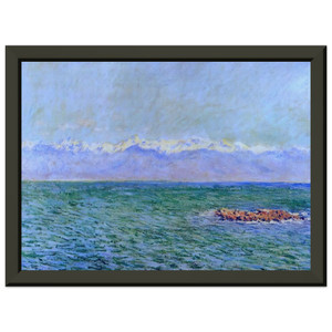 claude monet  The Sea and the Alps Premium Metal Framed Art Print / Poster