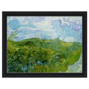 Vincent van Gogh  Green Wheat Fields Framed Canvas