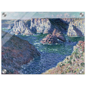 claude monet  Rocks at BelleIle Acrylic Print