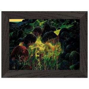 Eyvind Earle  Autumn Fields Premium Wooden Framed Art Print / Poster