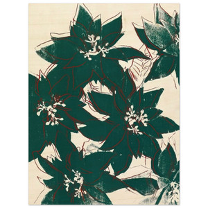 Andy Warhol  Poinsetta Wood Print