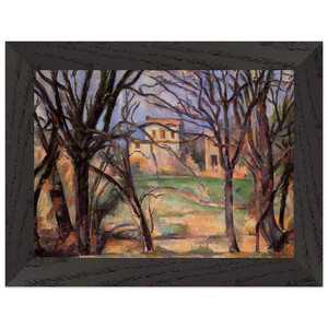 Paul Cezanne  Trees and houses Premium Wooden Framed Art Print / Poster
