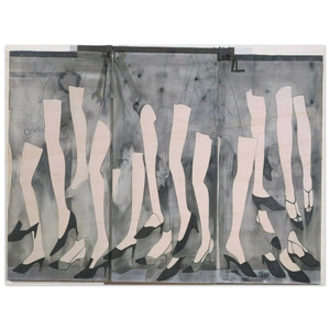 Jim Dine  WALKING DREAM WITH A FOUR FOOT CLAMP 1965 Wood Print