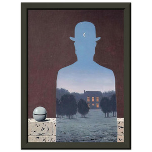 Rene Magritte  THE HAPPY DONOR 1966 Premium Metal Framed Art Print / Poster