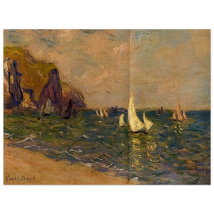 claude monet  Sailboats at Sea Pourville Wood Print