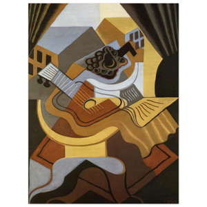 Juan Gris  PEDISTAL TABLE IN FRONT OF THE WINDOW 1921 Wood Print
