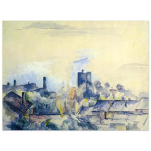 Paul Cezanne  Roofs in LEstaque Aluminum Print