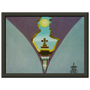 Dali Homage to Lullus Ceiling Design Premium Metal Framed Art Print
