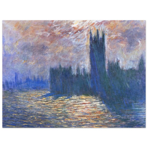 claude monet  Parliament Reflections on the Thames Aluminum Print