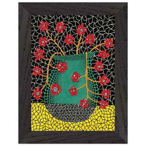 Yayoi Kusama  FLOWERS 1983 Premium Wooden Framed Art Print / Poster