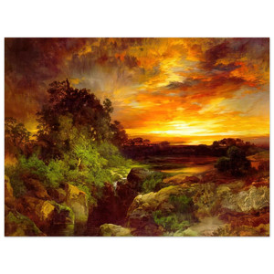 Thomas Moran  An Arizona Sunset Near the Grand Canyon Aluminum Print