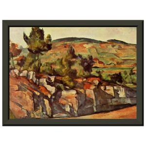 Paul Cezanne  Mountains in Provence Premium Metal Framed Art Print / Poster